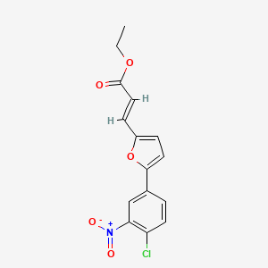 molecular formula C15H12ClNO5 B11765985 Ethyl 3-(5-(4-chloro-3-nitrophenyl)furan-2-yl)acrylate 