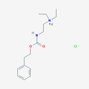 molecular formula C15H25ClN2O2 B011766 Phenethyl N-(2-(diethylamino)ethyl)carbamate hydrochloride CAS No. 101491-68-3