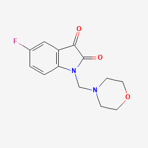 molecular formula C13H13FN2O3 B11766006 5-Fluoro-1-(morpholinomethyl)indoline-2,3-dione 