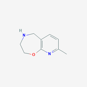 molecular formula C9H12N2O B11766034 8-Methyl-2,3,4,5-tetrahydropyrido[3,2-f][1,4]oxazepine CAS No. 956461-78-2