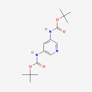 molecular formula C15H23N3O4 B11766056 Di-tert-butyl pyridine-3,5-diyldicarbamate 