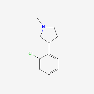 molecular formula C11H14ClN B11766104 3-(2-Chlorophenyl)-1-methylpyrrolidine 