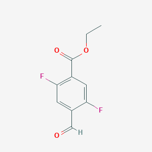 molecular formula C10H8F2O3 B11766127 Ethyl 2,5-difluoro-4-formylbenzoate 