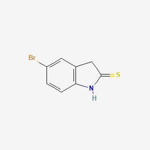 molecular formula C8H6BrNS B11766129 5-Bromoindoline-2-thione 