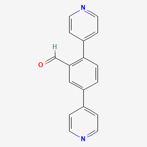 molecular formula C17H12N2O B11766134 2,5-Di(pyridin-4-yl)benzaldehyde 