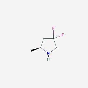 molecular formula C5H9F2N B11766156 (2S)-4,4-Difluoro-2-methylpyrrolidine 