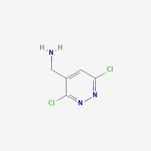 molecular formula C5H5Cl2N3 B11766213 (3,6-Dichloropyridazin-4-yl)methanamine 