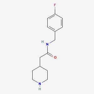 molecular formula C14H19FN2O B11766229 N-(4-Fluorobenzyl)-2-(piperidin-4-yl)acetamide 