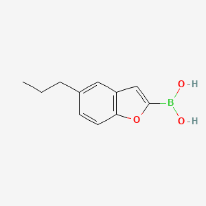 molecular formula C11H13BO3 B11766328 (5-Propylbenzofuran-2-yl)boronic acid 