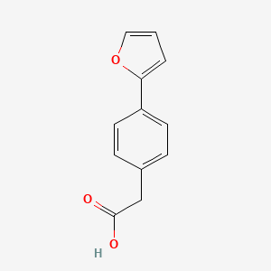molecular formula C12H10O3 B11766336 2-[4-(Furan-2-yl)phenyl]acetic acid 