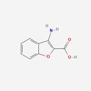 molecular formula C9H7NO3 B11766389 3-Aminobenzofuran-2-carboxylic acid 