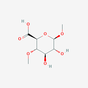 molecular formula C8H14O7 B11766445 (2S,3S,4R,5R,6R)-4,5-Dihydroxy-3,6-dimethoxytetrahydro-2H-pyran-2-carboxylic acid 