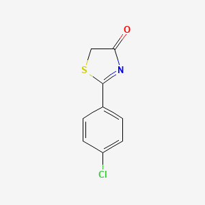 molecular formula C9H6ClNOS B11766458 2-(4-Chlorophenyl)-4(5H)-thiazolone 