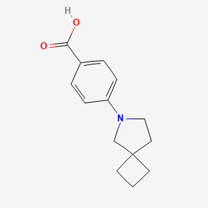 molecular formula C14H17NO2 B11766470 4-(6-Azaspiro[3.4]octan-6-yl)benzoic acid 