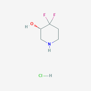 molecular formula C5H10ClF2NO B11766484 (S)-4,4-Difluoropiperidin-3-ol hydrochloride 