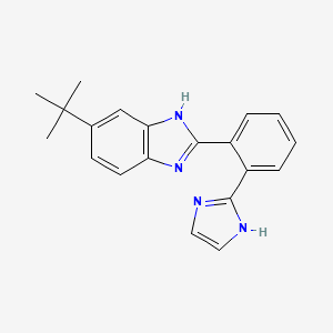 molecular formula C20H20N4 B11766548 2-(2-(1H-Imidazol-2-yl)phenyl)-5-(tert-butyl)-1H-benzo[d]imidazole CAS No. 824394-94-7