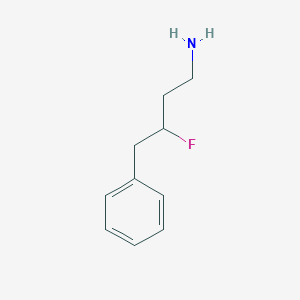 molecular formula C10H14FN B11766555 3-Fluoro-4-phenylbutan-1-amine 