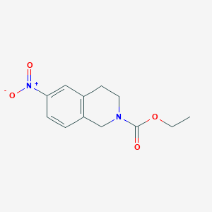 molecular formula C12H14N2O4 B11766557 ethyl 6-nitro-3,4-dihydroisoquinoline-2(1H)-carboxylate 
