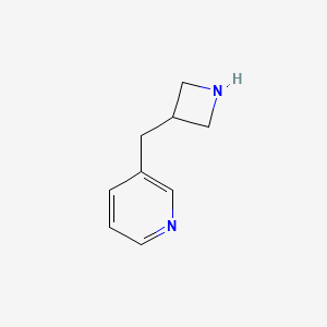 molecular formula C9H12N2 B11766617 3-(Azetidin-3-ylmethyl)pyridine 