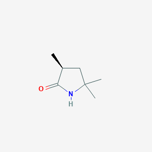 molecular formula C7H13NO B11766738 (S)-3,5,5-Trimethylpyrrolidin-2-one 