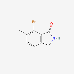 molecular formula C9H8BrNO B11766805 7-Bromo-6-methylisoindolin-1-one 