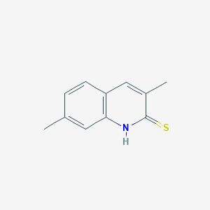 molecular formula C11H11NS B11766860 3,7-Dimethylquinoline-2-thiol CAS No. 917746-84-0