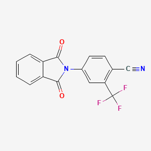 molecular formula C16H7F3N2O2 B11766879 4-(1,3-Dioxoisoindolin-2-yl)-2-(trifluoromethyl)benzonitrile 