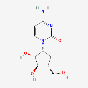 molecular formula C10H15N3O4 B11767025 rel-4-Amino-1-((1R,2R,3R,4R)-2,3-dihydroxy-4-(hydroxymethyl)cyclopentyl)pyrimidin-2(1H)-one 