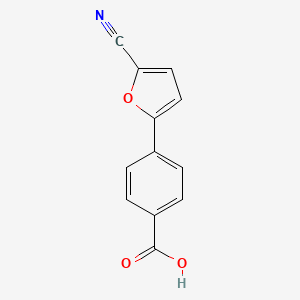 molecular formula C12H7NO3 B11767041 4-(5-Cyanofuran-2-yl)benzoic acid 