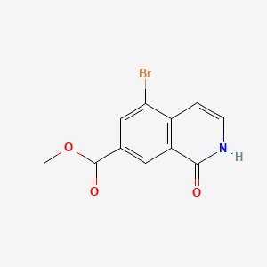 molecular formula C11H8BrNO3 B11767046 Methyl 5-bromo-1-oxo-1,2-dihydroisoquinoline-7-carboxylate 