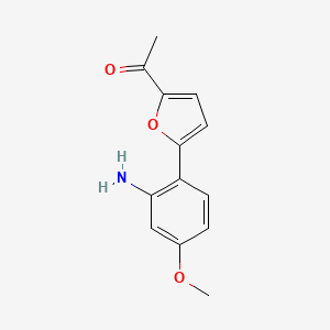 molecular formula C13H13NO3 B11767082 1-(5-(2-Amino-4-methoxyphenyl)furan-2-yl)ethanone CAS No. 886494-52-6