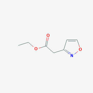 molecular formula C7H9NO3 B11767087 Ethyl 2-(isoxazol-3-yl)acetate CAS No. 82669-57-6