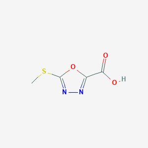molecular formula C4H4N2O3S B11767118 5-(Methylthio)-1,3,4-oxadiazole-2-carboxylic acid CAS No. 754922-97-9