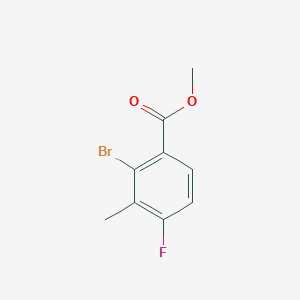 molecular formula C9H8BrFO2 B11767212 Methyl 2-bromo-4-fluoro-3-methylbenzoate 
