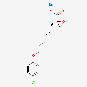 molecular formula C15H18ClNaO4 B11767311 sodium (S)-2-(6-(4-chlorophenoxy)hexyl)oxirane-2-carboxylate 