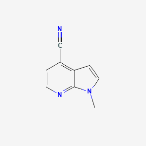 molecular formula C9H7N3 B11767330 1-Methyl-1H-pyrrolo[2,3-B]pyridine-4-carbonitrile CAS No. 914637-99-3