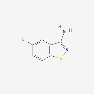 molecular formula C7H5ClN2S B11767344 5-Chlorobenzo[d]isothiazol-3-amine CAS No. 69504-56-9