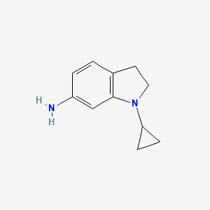 molecular formula C11H14N2 B11767376 1-Cyclopropylindolin-6-amine 