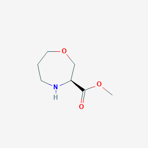 molecular formula C7H13NO3 B11767407 Methyl (S)-1,4-oxazepane-3-carboxylate 