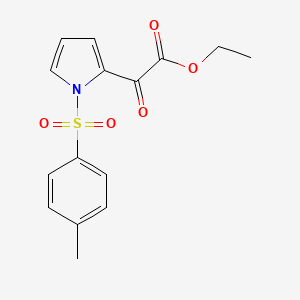 molecular formula C15H15NO5S B11767408 Ethyl 2-oxo-2-(1-tosyl-1H-pyrrol-2-yl)acetate 