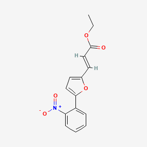 molecular formula C15H13NO5 B11767414 Ethyl 3-(5-(2-nitrophenyl)furan-2-yl)acrylate 