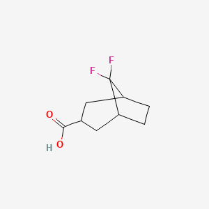 molecular formula C9H12F2O2 B11767462 8,8-Difluorobicyclo[3.2.1]octane-3-carboxylic acid 