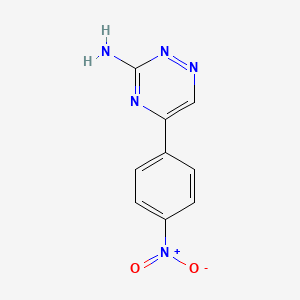 molecular formula C9H7N5O2 B11767488 5-(4-Nitrophenyl)-1,2,4-triazin-3-amine CAS No. 886497-42-3