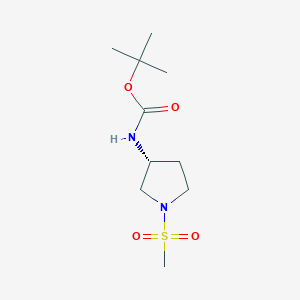 molecular formula C10H20N2O4S B11767548 (R)-3-(Boc-amino)-1-(methylsulfonyl)pyrrolidine 
