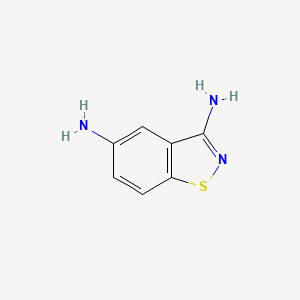 molecular formula C7H7N3S B11767551 Benzo[d]isothiazole-3,5-diamine 
