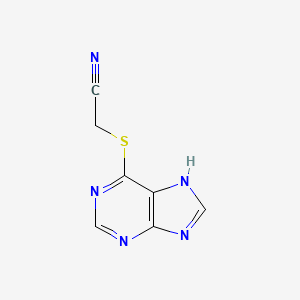 molecular formula C7H5N5S B11767571 Acetonitrile, (purin-6-ylthio)- CAS No. 5443-91-4