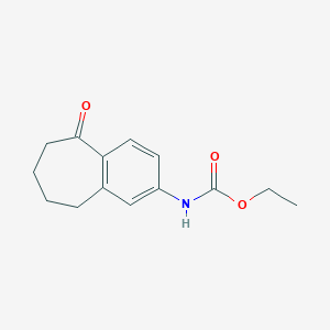 molecular formula C14H17NO3 B11767646 Ethyl (5-oxo-6,7,8,9-tetrahydro-5H-benzo[7]annulen-2-yl)carbamate 