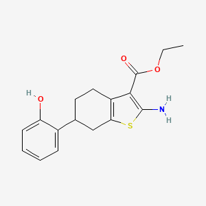 molecular formula C17H19NO3S B11767727 Ethyl 2-amino-6-(2-hydroxyphenyl)-4,5,6,7-tetrahydrobenzo[b]thiophene-3-carboxylate 
