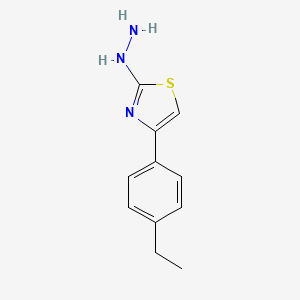 molecular formula C11H13N3S B11767768 4-(4-Ethylphenyl)-2-hydrazinylthiazole CAS No. 61323-65-7
