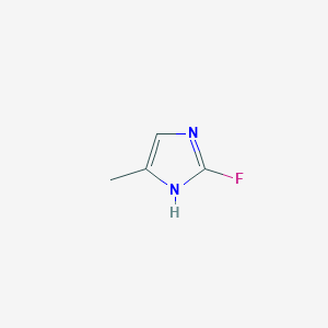 molecular formula C4H5FN2 B11767783 2-fluoro-5-methyl-1H-imidazole CAS No. 57212-35-8